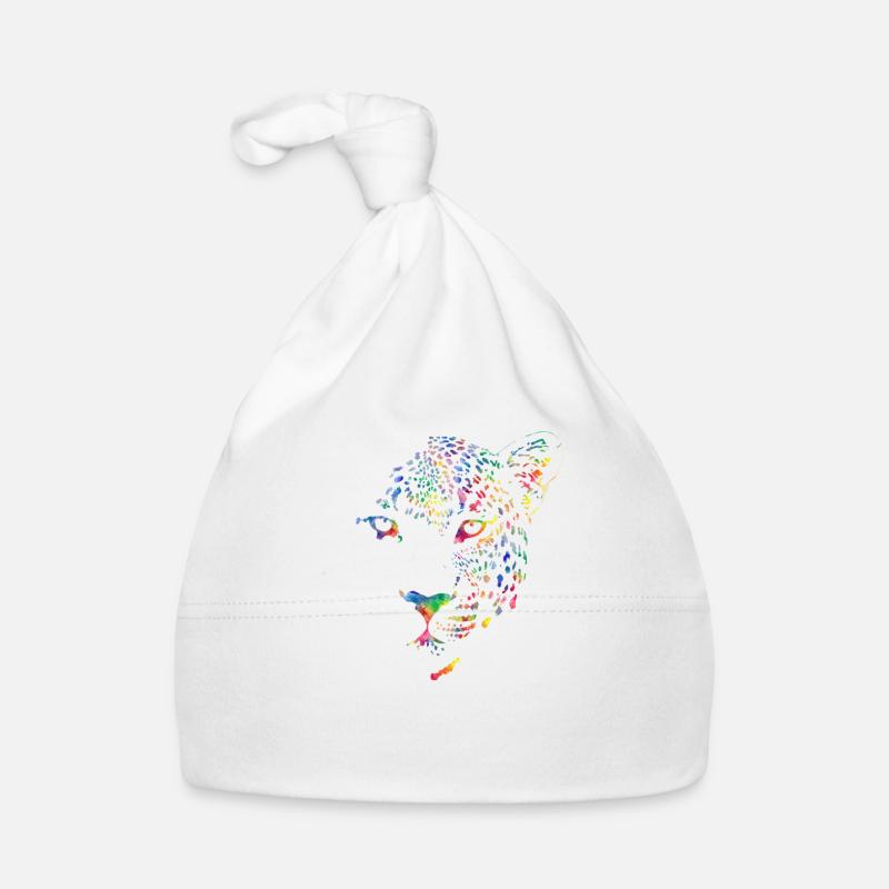 Multicolour leopard Organic Baby Cap