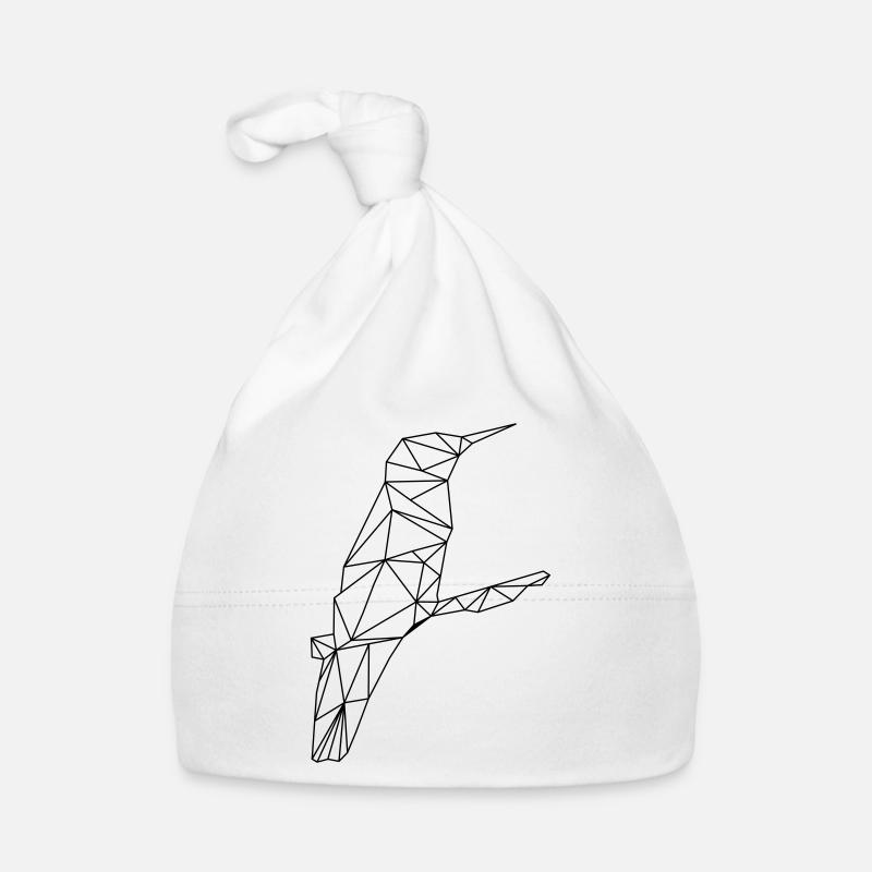 Art Low Poly - Colibri Bonnet bio Bébé