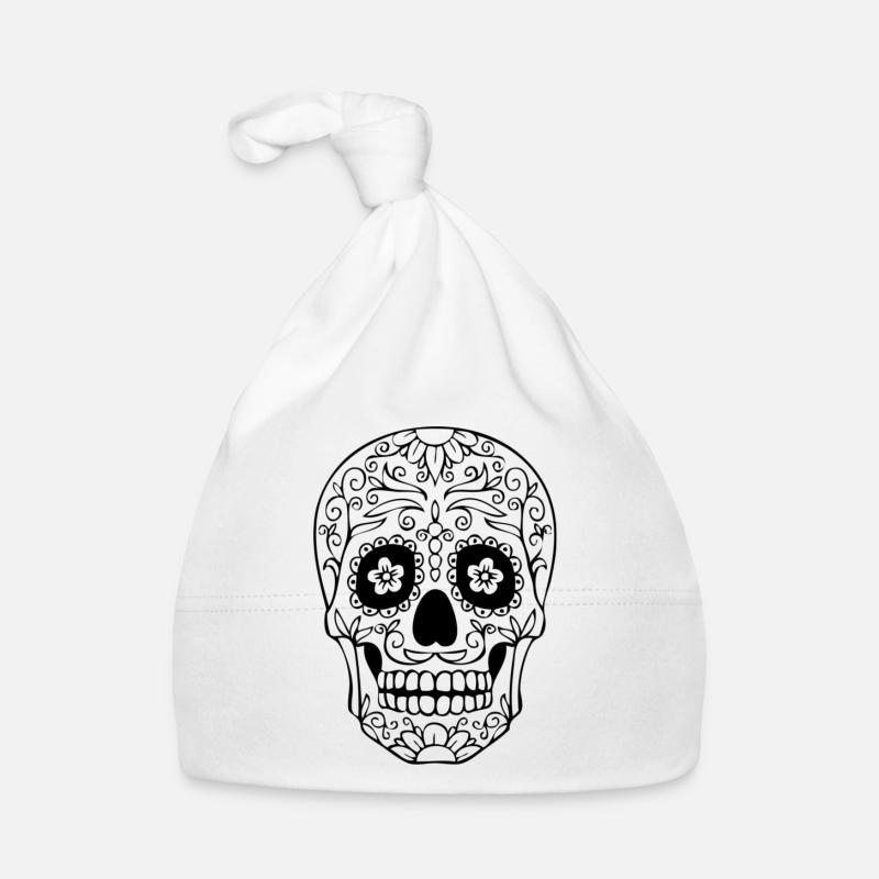 Schädelblumen Baby Bio-Mütze