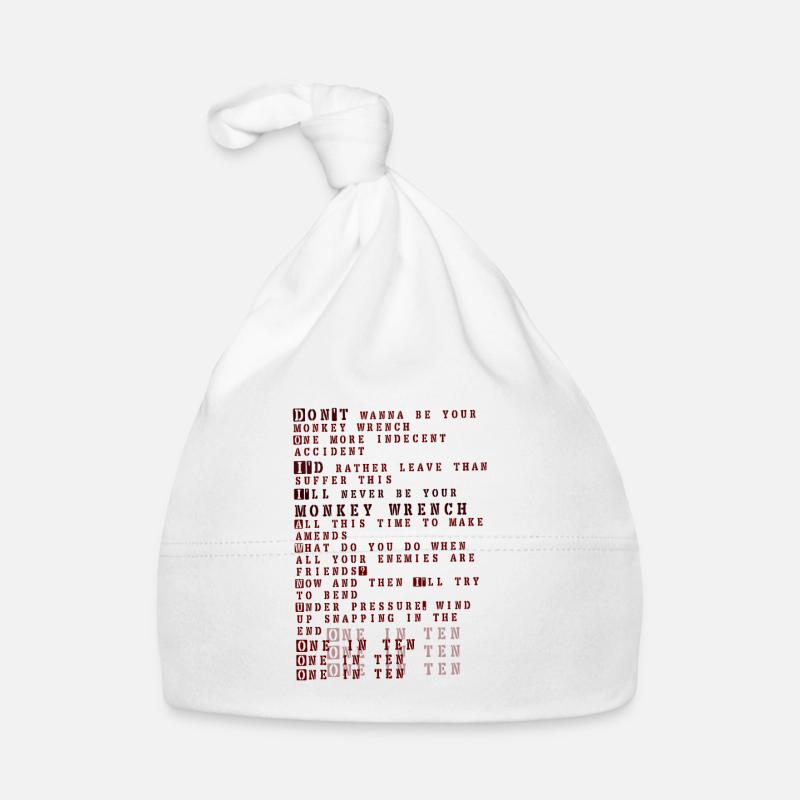 Foo fighters lyrics - monkey wrench Organic Baby Cap