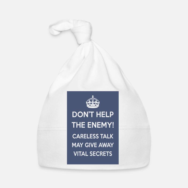 KEEP CALM ENEMY - Organic Baby Cap - white