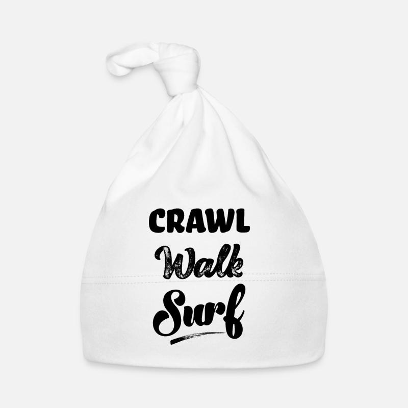 Crawling Go Surfing Young Surfer Surfer Organic Baby Cap