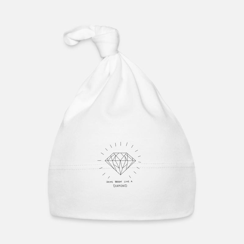 diamant - Bonnet bio Bébé - blanc