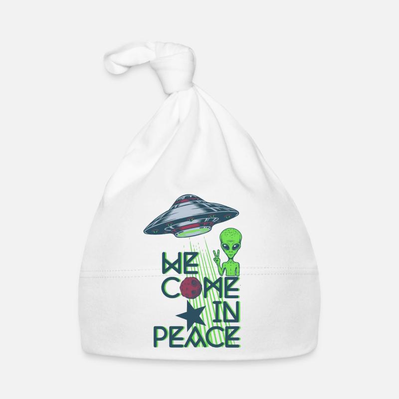 We come in peace Organic Baby Cap