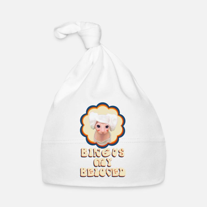 Bingus des années 70 - Bonnet bio Bébé - blanc