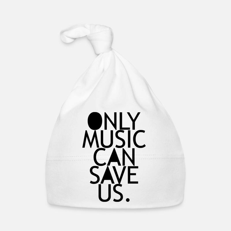 Only Music can save us cadeau de raving concert - Bonnet bio Bébé - blanc