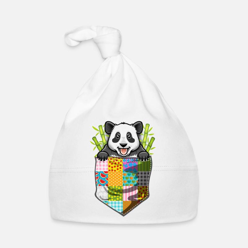 Panda dans la poche Bonnet bio Bébé
