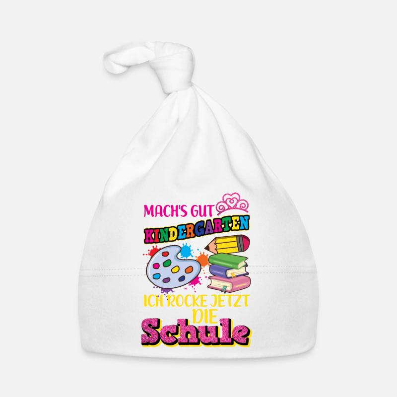 WILLKOMMEN SCHULE by The Manzanita´s Baby Bio-Mütze