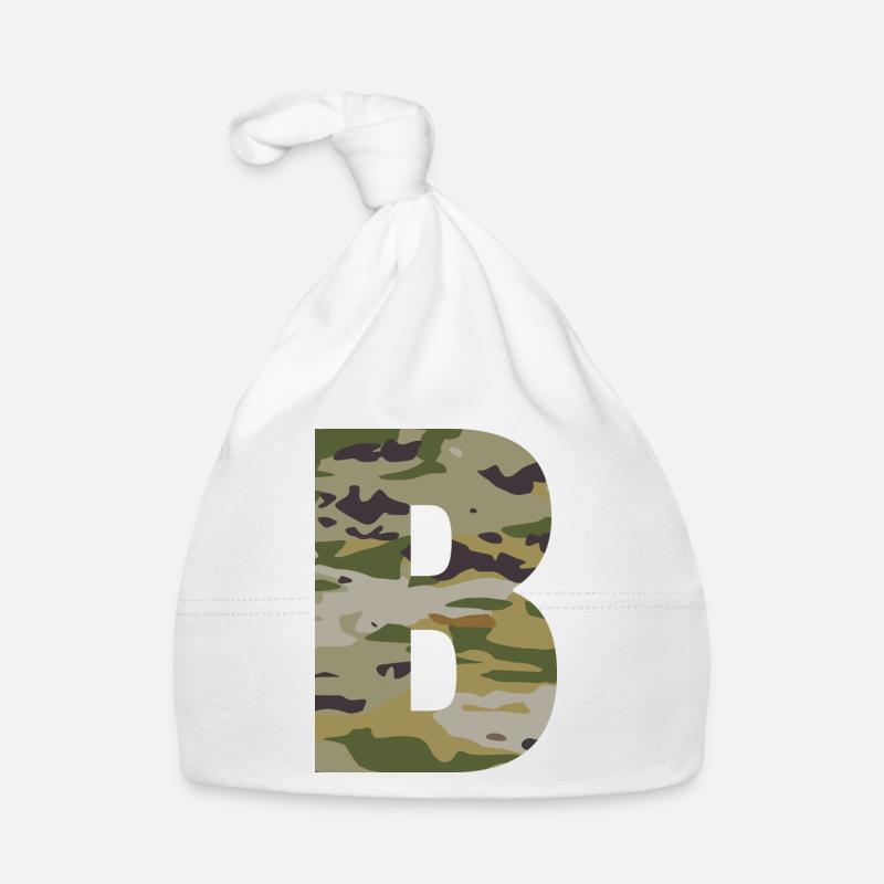 Camouflage letter B Organic Baby Cap