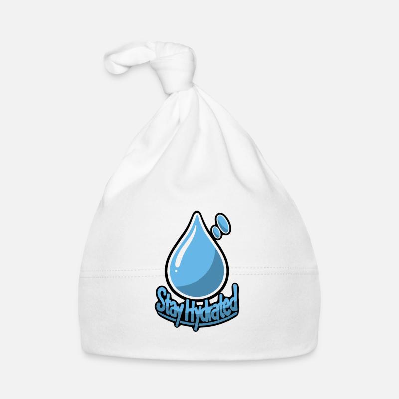 Restez hydraté! Conception d’illustration d’eau potable Bonnet bio Bébé