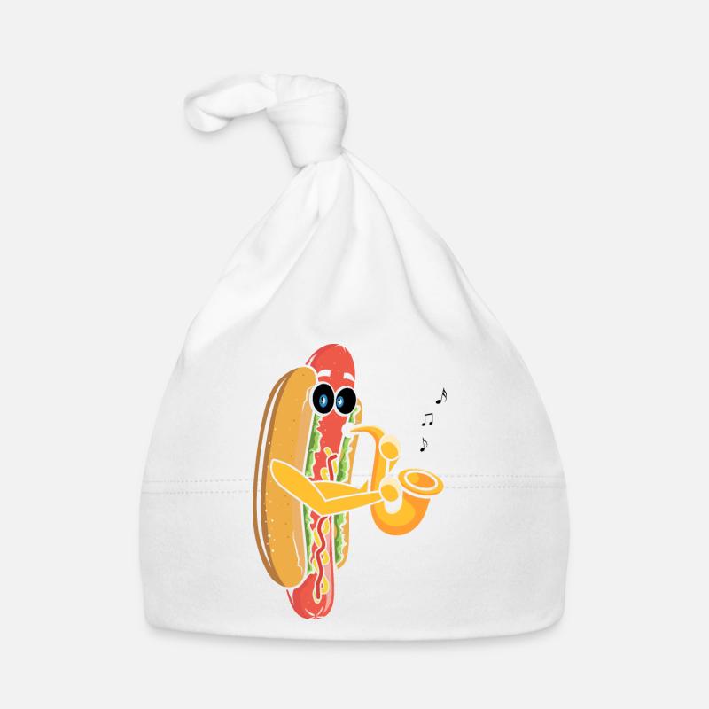Saxophonist Saxophone Wurst Musik Musiker Baby Bio-Mütze