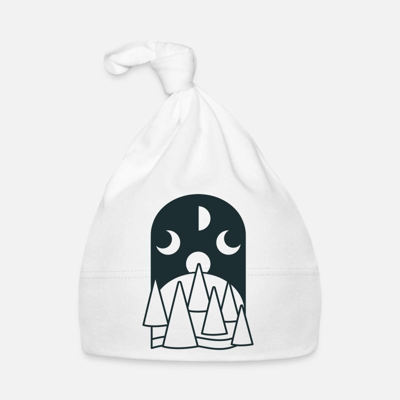 BOHO Mondphasen bogen mit Wald Baby Bio-Mütze