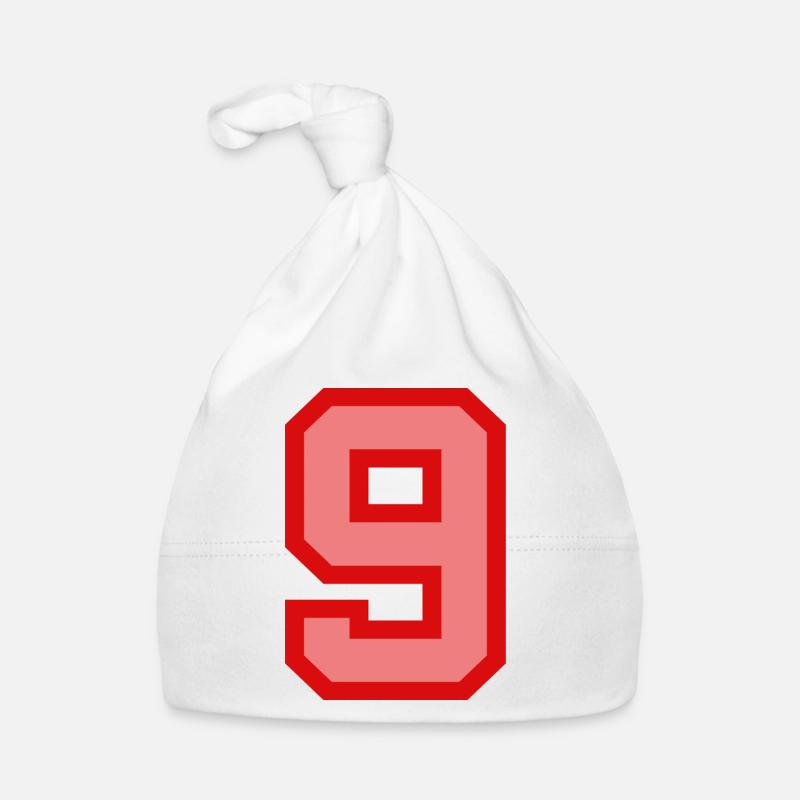 Cool Retro Retrostyle Numéro de maillot numéro de dos - Bonnet bio Bébé - blanc