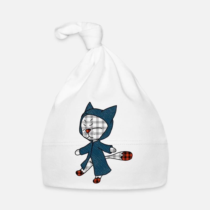 Un chat en imperméable Bonnet bio Bébé