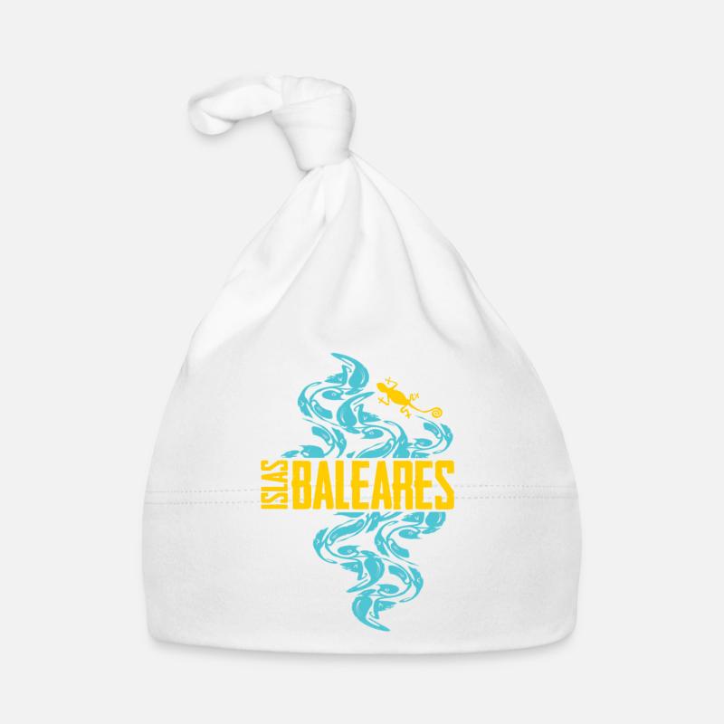 Balearic Islands Waves Pattern Organic Baby Cap
