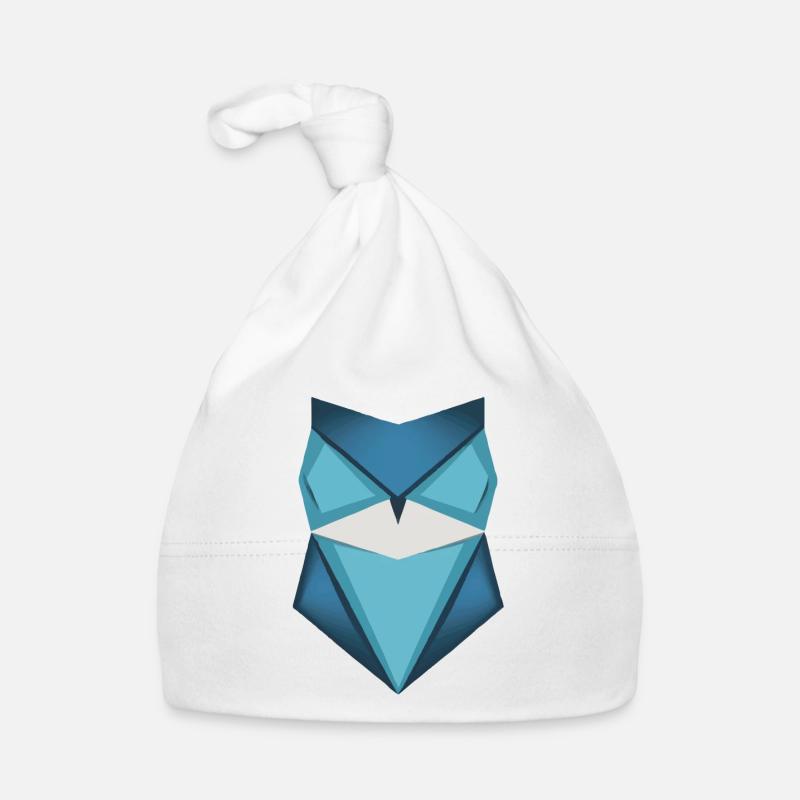 Blue Owl Origami Art Organic Baby Cap