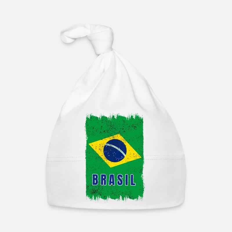 drapeau du Brésil Bonnet bio Bébé