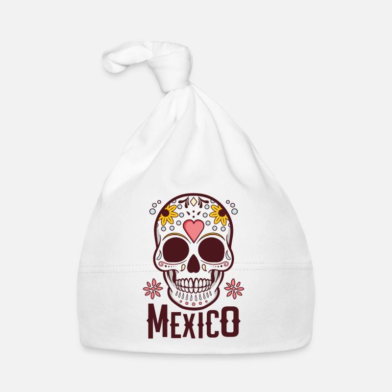 Sugar Skull Mexico Organic Baby Cap
