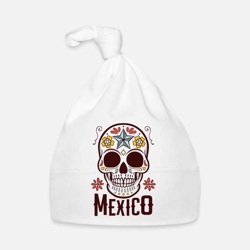 Sugar Skull Mexiko Baby Bio-Mütze