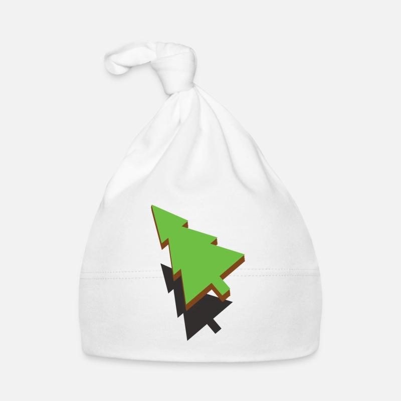 Arbre de Noël 3d - Bonnet bio Bébé - blanc