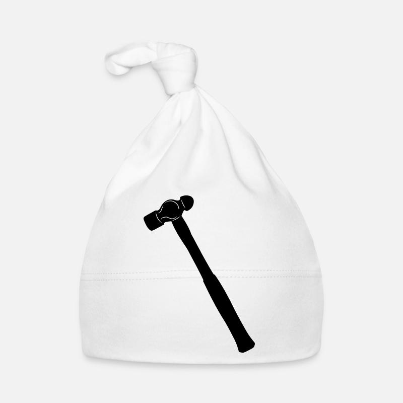 Ball hammer or dent hammer shadow image Organic Baby Cap