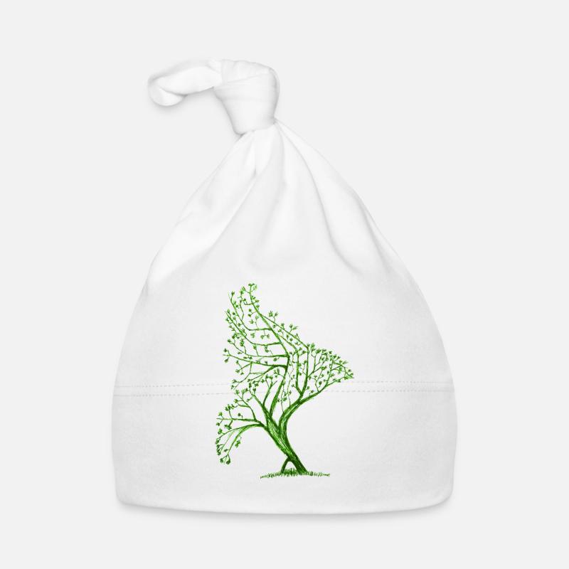 Forme d’oiseau d’arbre Bonnet bio Bébé