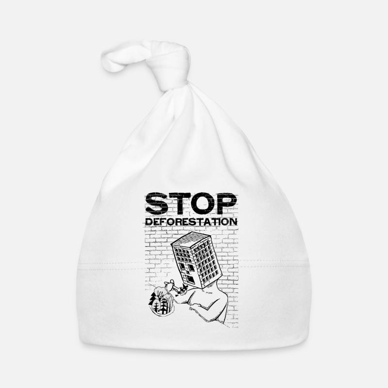Stoppt Abholzung - Halte à la déforestation Bonnet bio Bébé