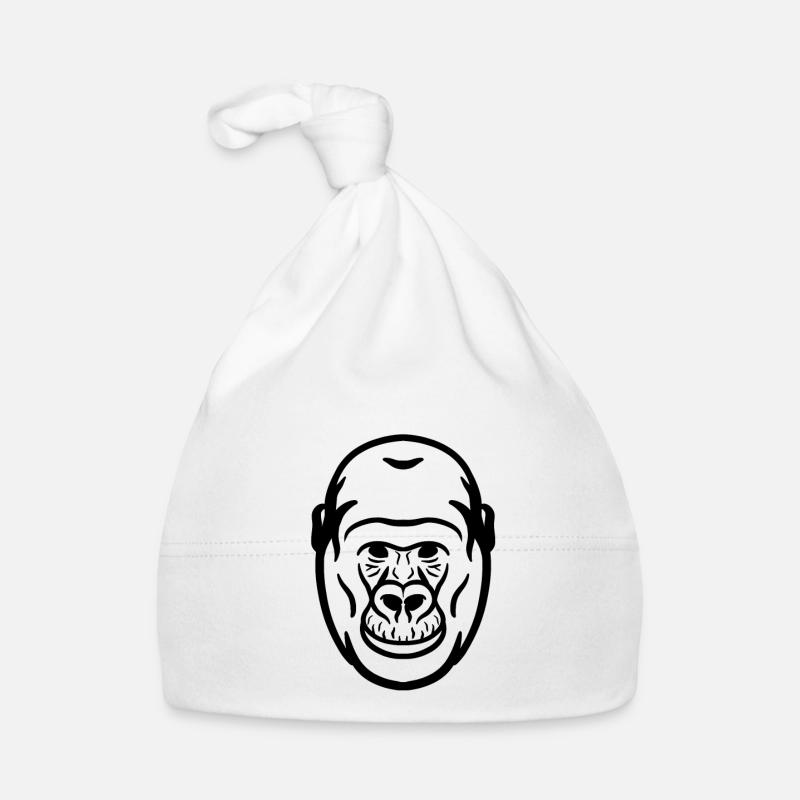 Silverback Gorilla black Organic Baby Cap