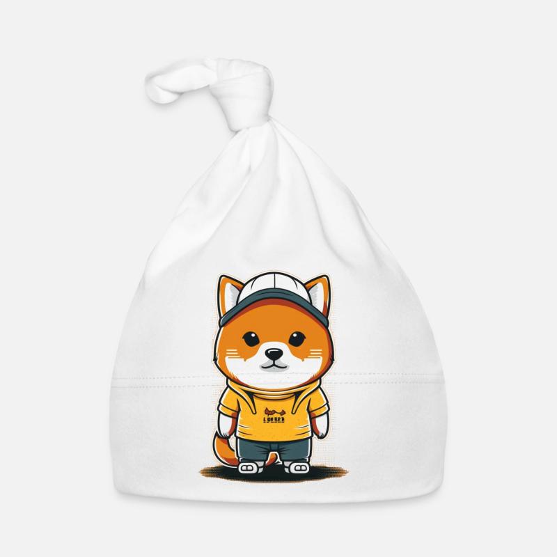 Chien cool3 - Bonnet bio Bébé - blanc