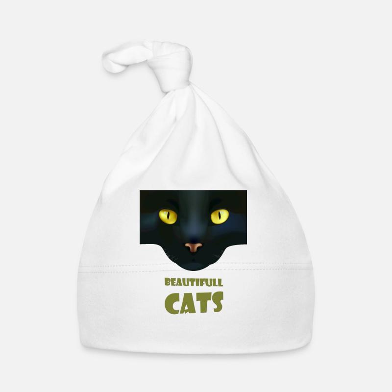 Beaux chats - Bonnet bio Bébé - blanc