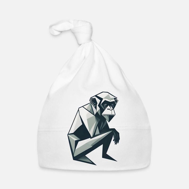 Minimalistischer Affe Baby Bio-Mütze