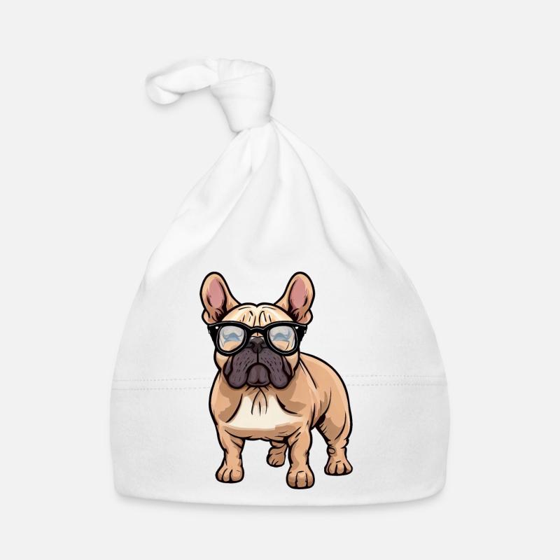 Frenchie le nerd Bonnet bio Bébé