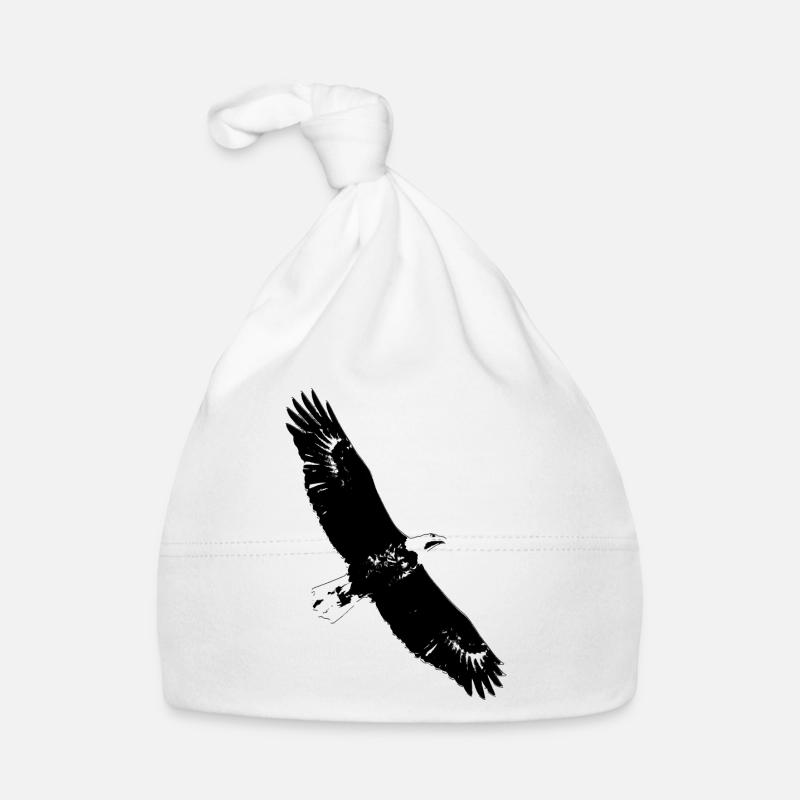 Aigle royal - Bonnet bio Bébé - blanc