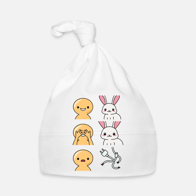 Rabbit Cord Eaten Design pour Rabbit Keeper Bonnet bio Bébé