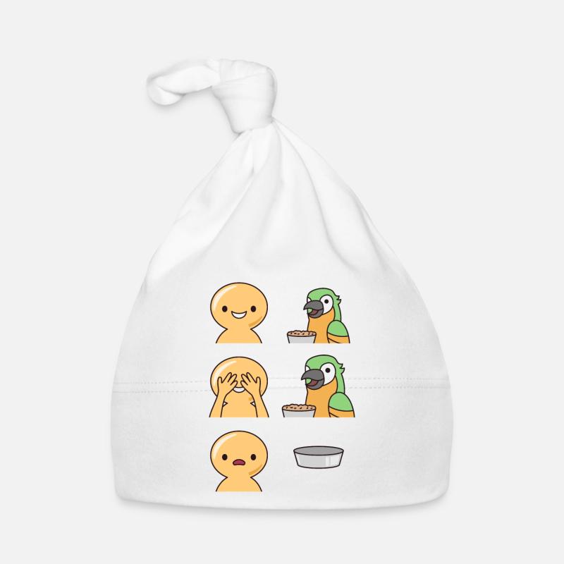 Parrot Eats Fast Design for Parrot Fans Organic Baby Cap