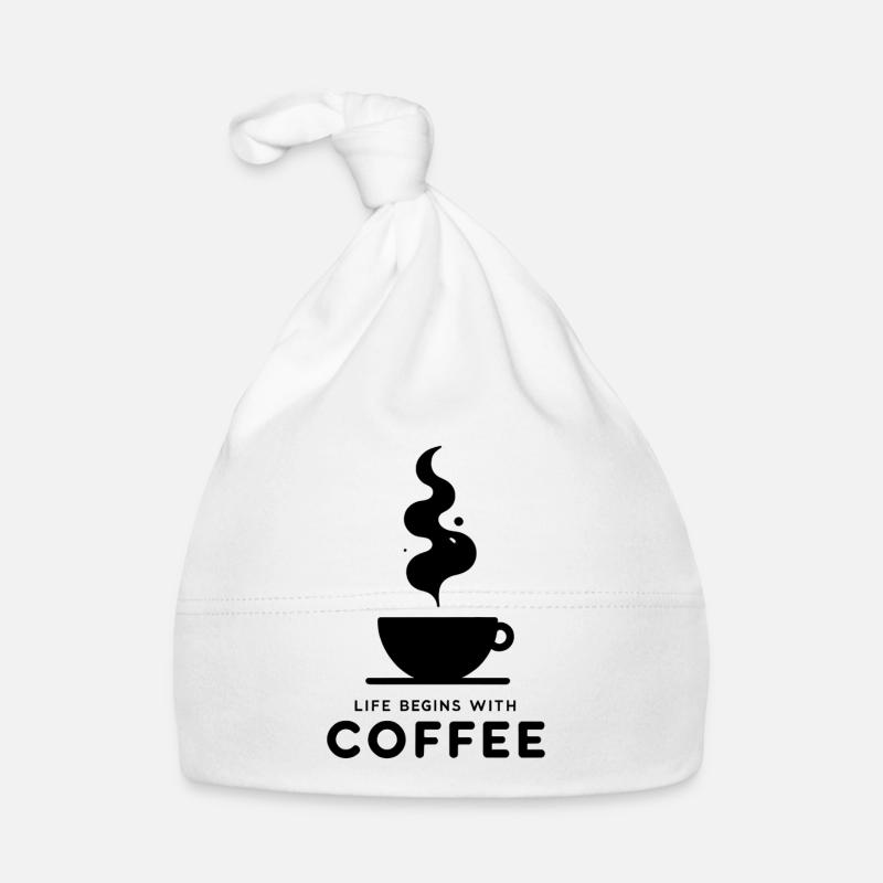 Kaffeebeginn: Leben beginnt Baby Bio-Mütze