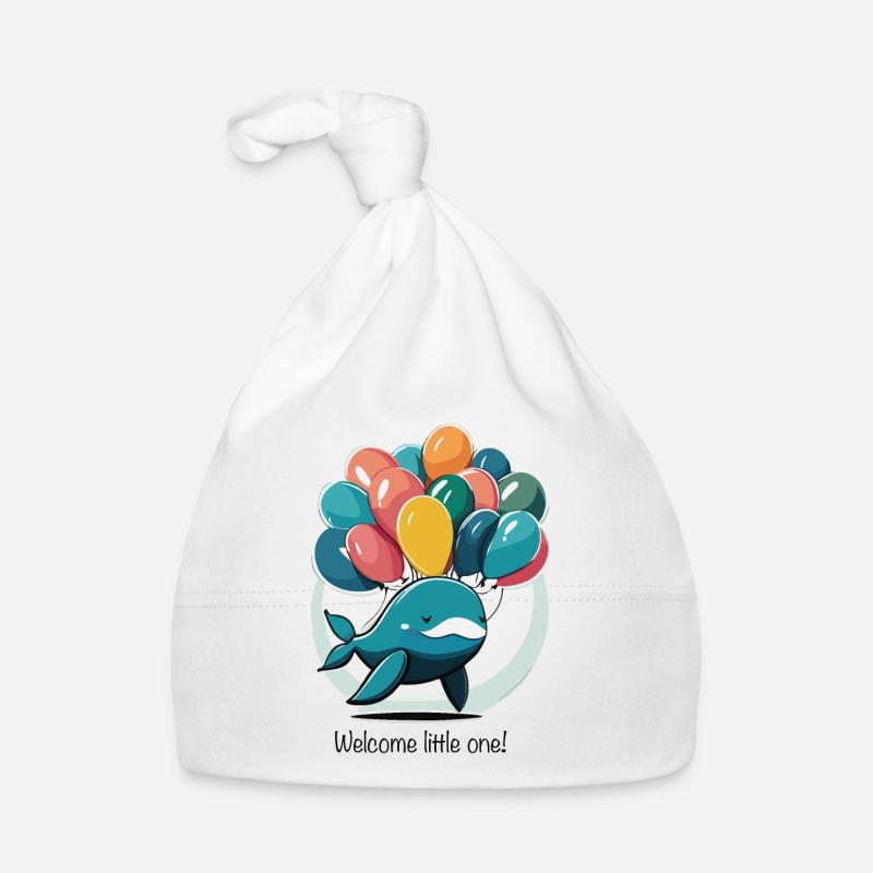 bébé baleine - Bonnet bio Bébé - blanc