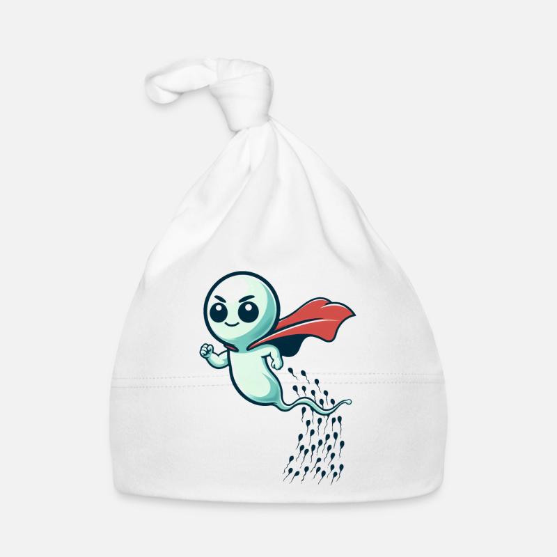 Super Samenspender Sperma Lustiger Vatertag - Baby Bio-Mütze - Weiß