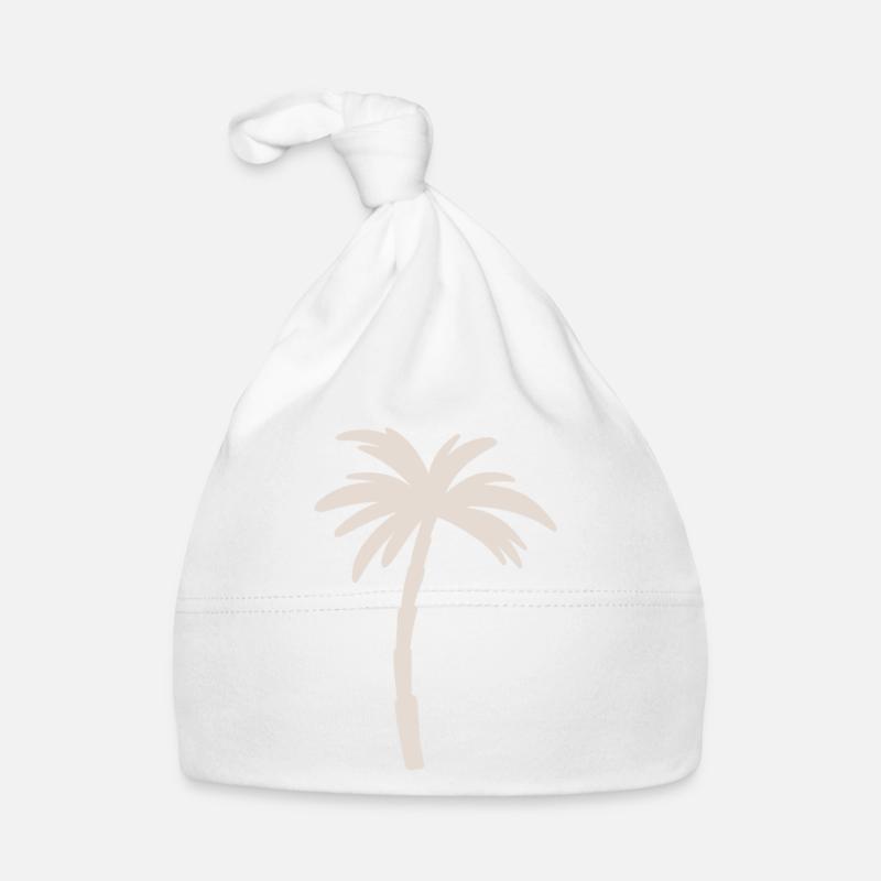 Palmier - Bonnet bio Bébé - blanc