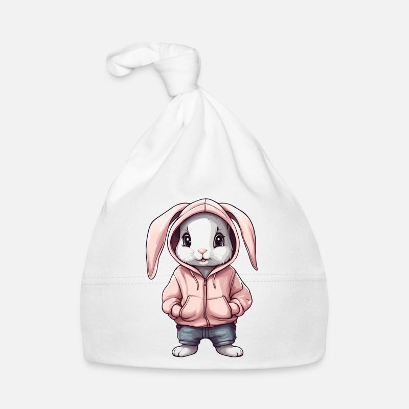 Süßer Hase mit Hoddie Pullover Baby Bio-Mütze
