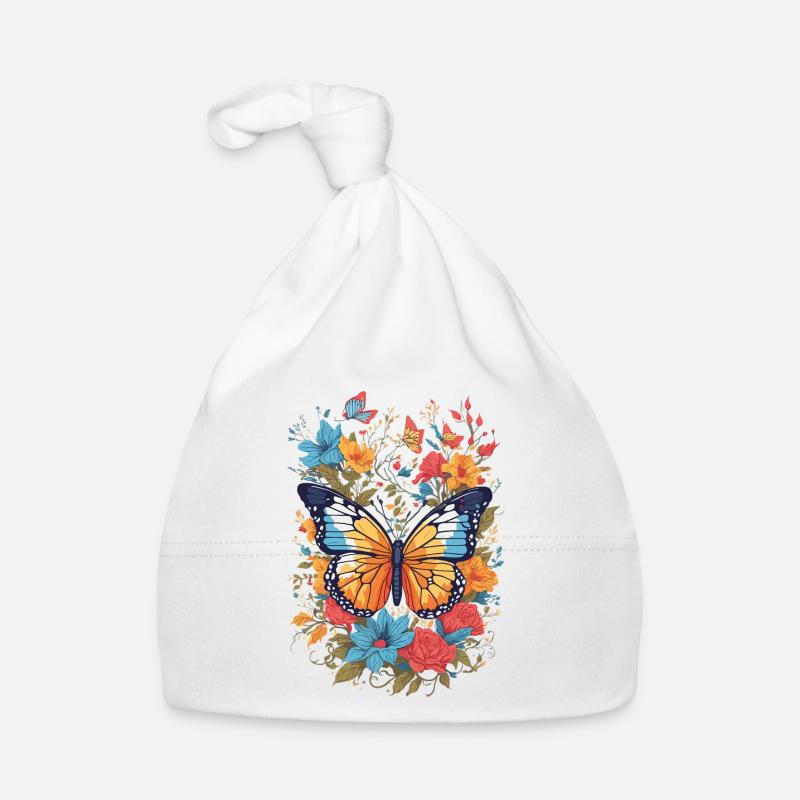 Papillon, insecte, papillon, nature, été, art coloré Bonnet bio Bébé