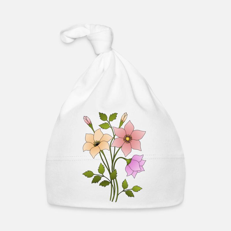 Blumen Baby Bio-Mütze
