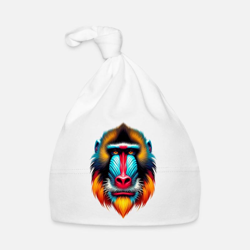 Mandrill-Affe Baby Bio-Mütze