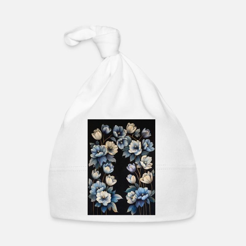 Affiche Fleurs Bleues 5 Bonnet bio Bébé