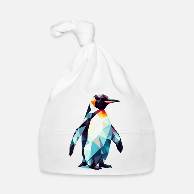 Polygonal Penguin Organic Baby Cap