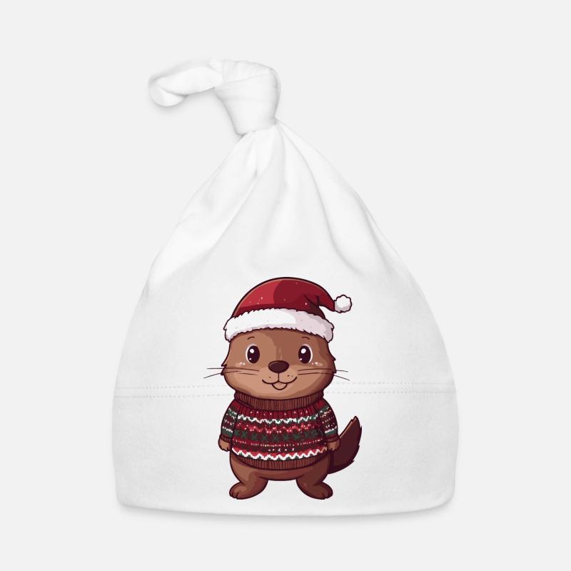 Noël du castor Bonnet bio Bébé