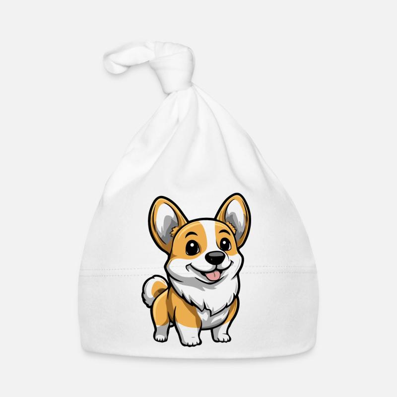 Corgi chien bande dessinée mignon Bonnet bio Bébé