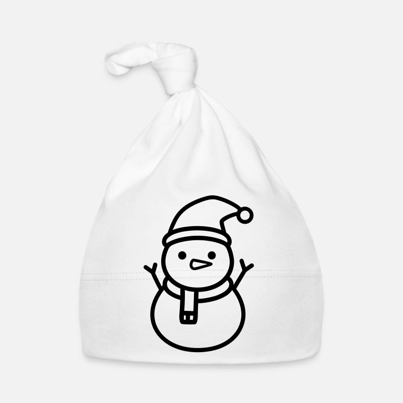 Snowman Organic Baby Cap
