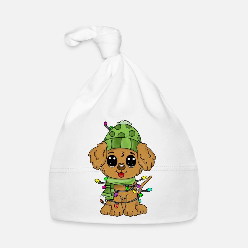 Chien avec des décorations de Noël Bonnet bio Bébé