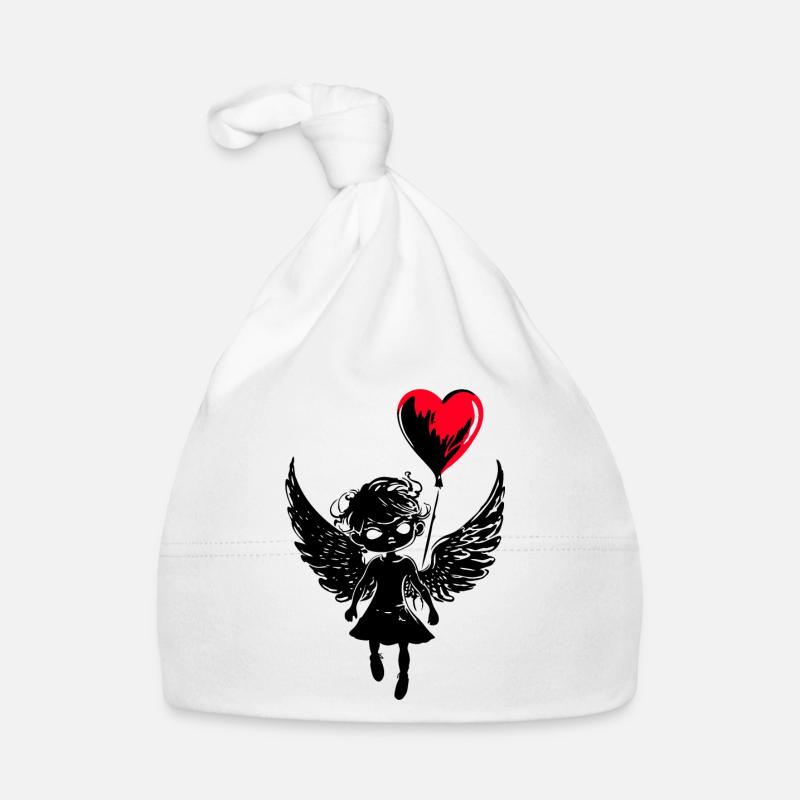 Engel mit Herz Luftballon - Heartful Creatures Baby Bio-Mütze